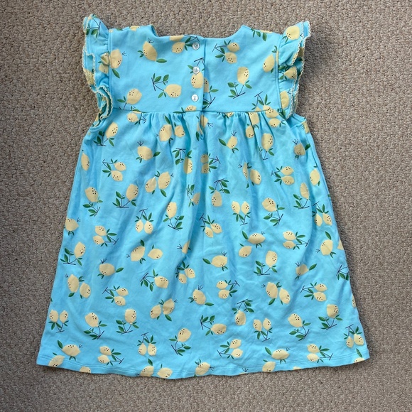 Bella Bliss Pima Cotton Blue and Yellow Lemon Dress Size 6 - Picture 4 of 4